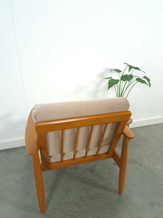 Image 1 of Deens Beukenhouten Fauteuil