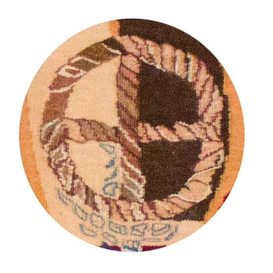 Image 1 of Handgeknoopt groot wandtapijt, jaren 1980