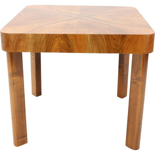 Art Deco vintage uitschuifbare eettafel, Tsjecho-Slowakije 1930