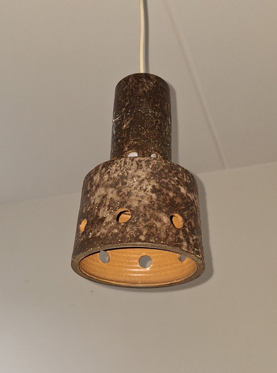 Image 1 of Hanglamp, Keramiek, Bestaande Uit 2 Delen, Kelk En Stam, Vintage