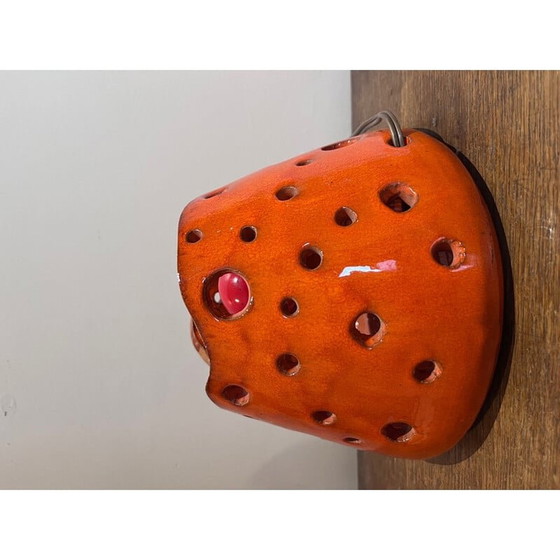 Image 1 of Vintage oranje lamp van keramiek, jaren 1960
