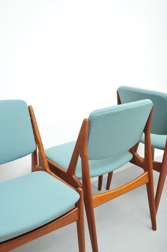 Image 1 of Arne Vodder Ella Eetkamerstoelen In Teak 1960