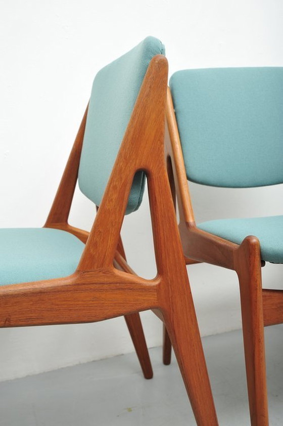 Image 1 of Arne Vodder Ella Eetkamerstoelen In Teak 1960