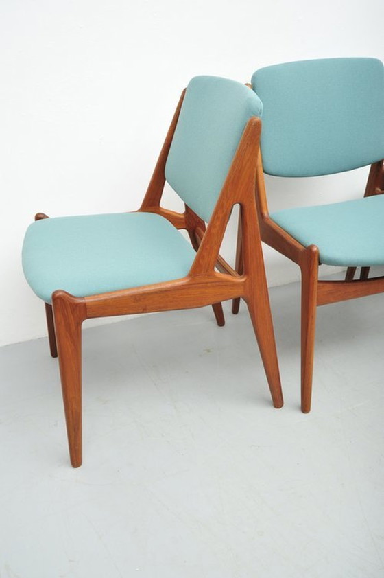 Image 1 of Arne Vodder Ella Eetkamerstoelen In Teak 1960