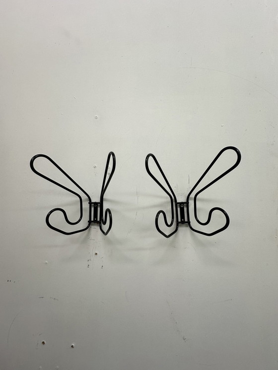 Image 1 of Set van 2 vintage ikea haken zwart