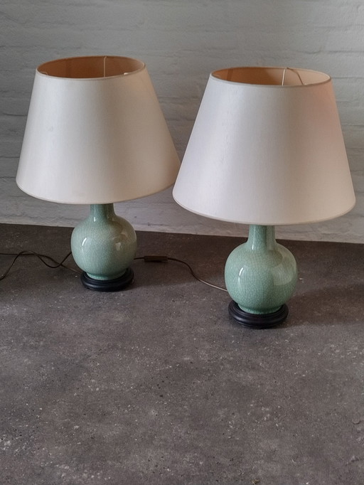 Set Celadon Tafellampen - Schemerlampen