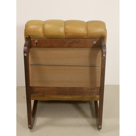 Image 1 of Vintage fauteuils in massief hout en kamelenleer, Finland 1960