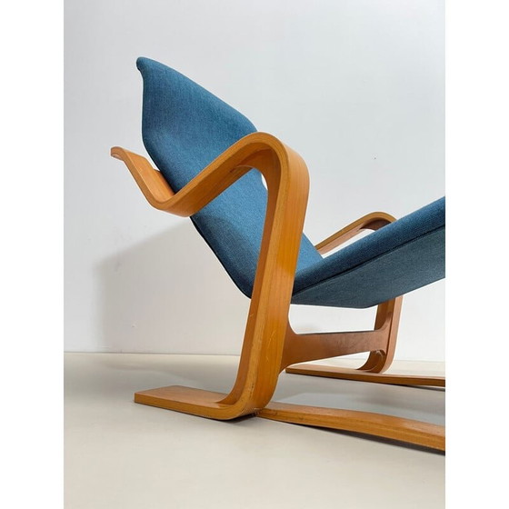 Image 1 of Mid Century blauwe lounge stoel van Marcel Breuer, Hongarije 1950