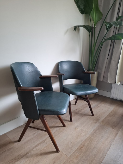 4X Pastoe In Goede Staat, Vintage Design Eetkamerstoelen Type Ft30 Door Cees Braakman 