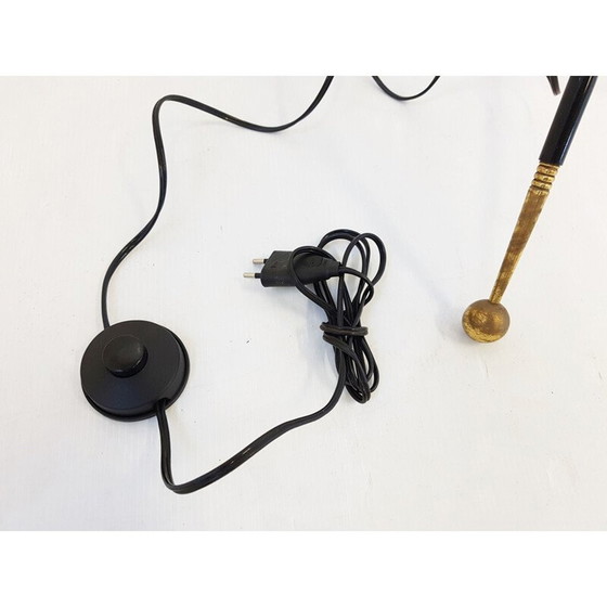 Image 1 of Vintage driepoot vloerlamp in messing