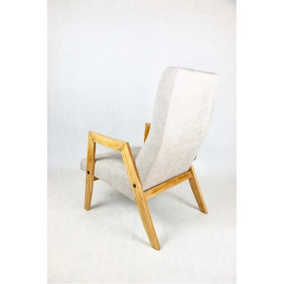 Image 1 of Vintage fauteuil in beige stof van Edmund Homa, 1970