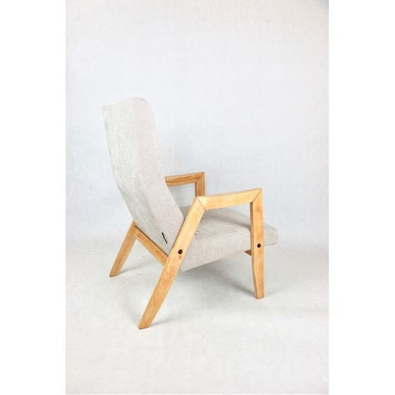 Image 1 of Vintage fauteuil in beige stof van Edmund Homa, 1970