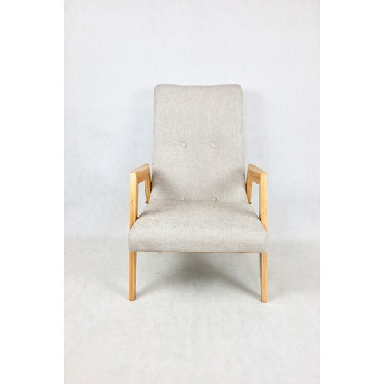 Image 1 of Vintage fauteuil in beige stof van Edmund Homa, 1970