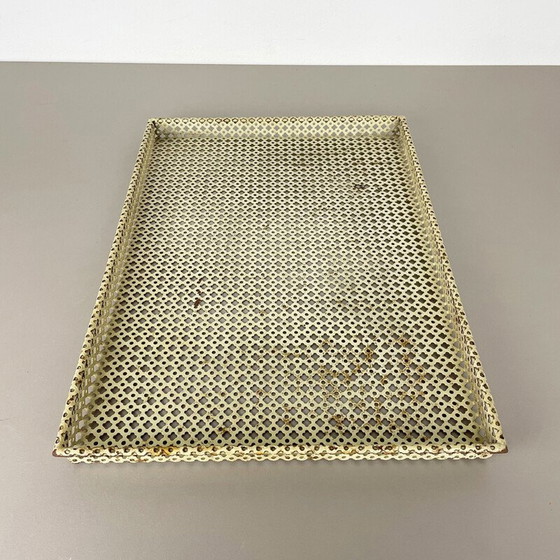 Image 1 of Frans vintage metalen dienblad "Rigituelle" van Mathieu Matégot, jaren 1950