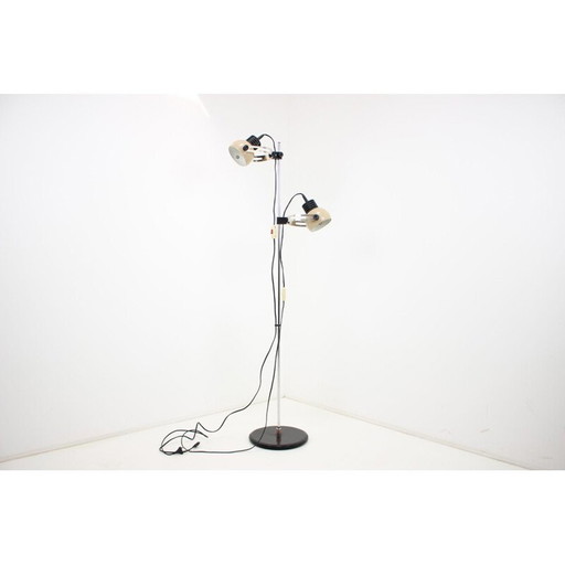 Vintage verstelbare metalen vloerlamp, Polen 1970