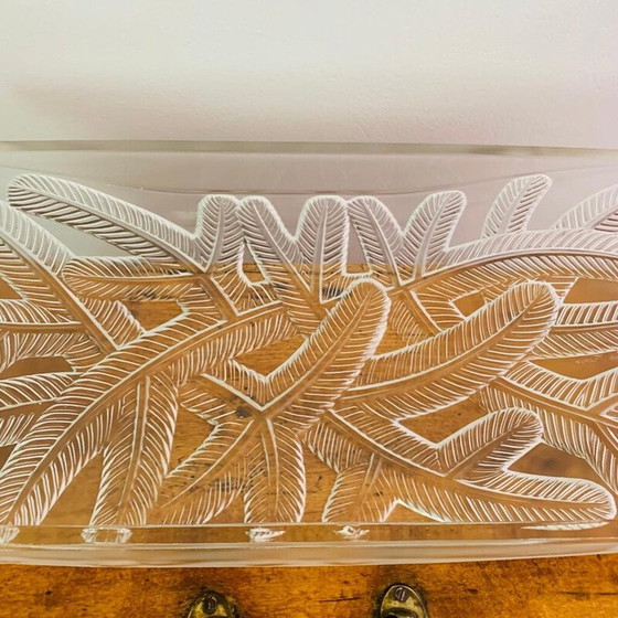 Image 1 of Vintage art deco glazen tafel voor Verlys, Frankrijk 1920