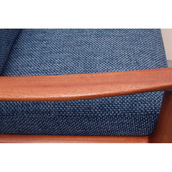 Image 1 of Vintage fauteuil en ottomane in teak door Ole Wanscher voor Cado, jaren 1960