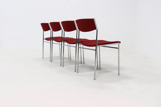 Image 1 of 4 X Vintage Gijs Van Der Sluis Eetkamerstoelen