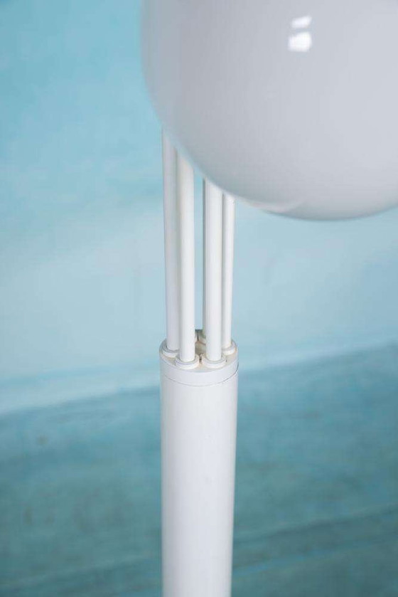 Image 1 of Space age vloerlamp glas&marmer, minimalist XL floorlamp