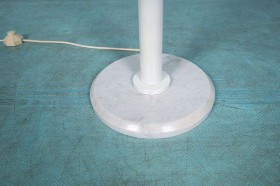 Image 1 of Space age vloerlamp glas&marmer, minimalist XL floorlamp