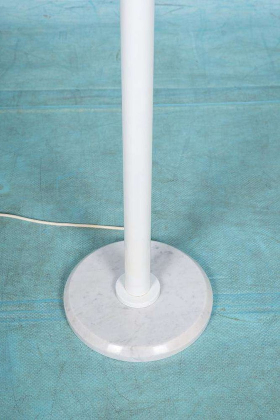 Image 1 of Space age vloerlamp glas&marmer, minimalist XL floorlamp