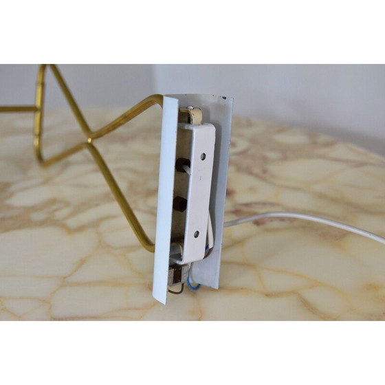 Image 1 of Vintage lichtblauwe metalen en messing wandlamp van Cosack, Duitsland 1950