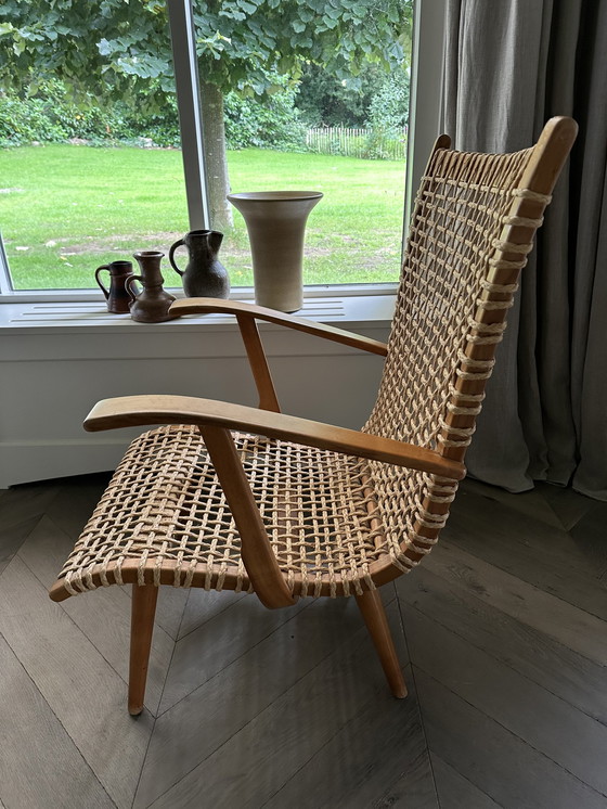 Image 1 of Vintage dutch rieten fauteuil ‘50