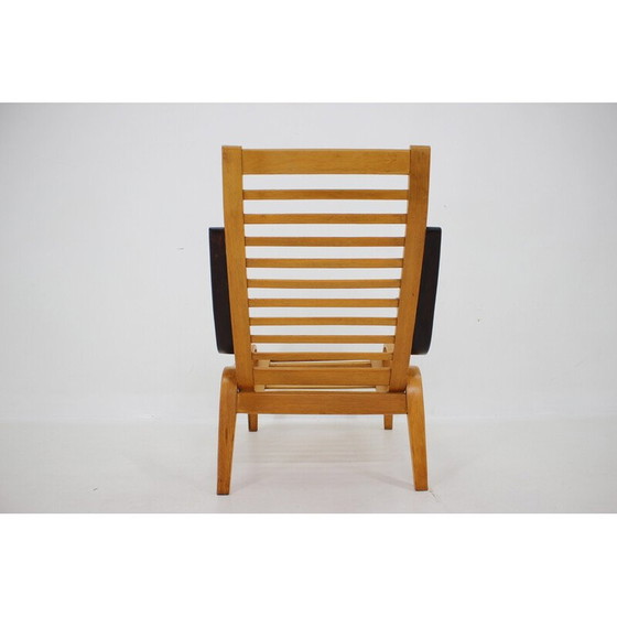 Image 1 of Vintage gebogen beuken fauteuil van, Tsjecho-Slowakije 1960