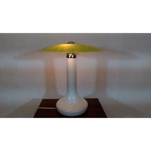 Vintage "all-in-glass" groene tafellamp