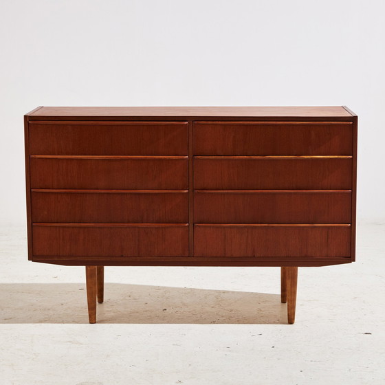 Image 1 of Gerestaureerd teak dubbel dressoir van Møbelfabrikken Risskov