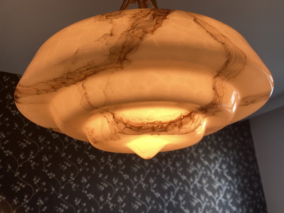 Image 1 of Gemarmerde Art Deco Lamp