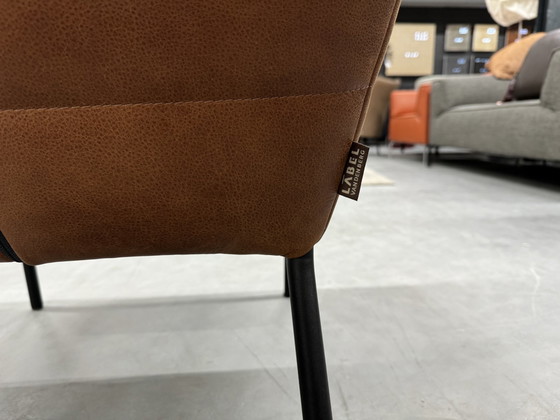 Image 1 of 2 Label Van den Berg Cocoon Fauteuils bruin leer