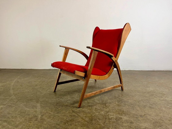 Image 1 of Knoll Antimott Fauteuil Wing Chair 1950 Loungestoel Midden Eeuw