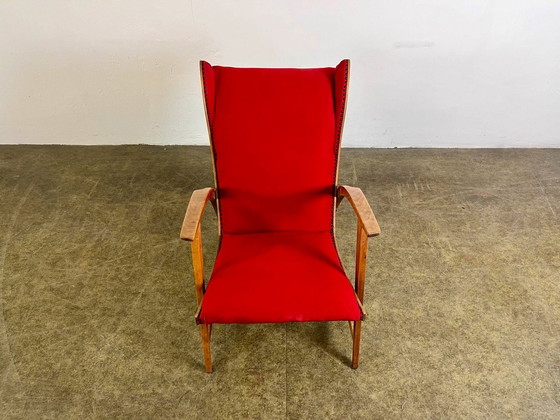 Image 1 of Knoll Antimott Fauteuil Wing Chair 1950 Loungestoel Midden Eeuw