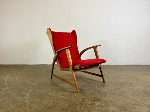 Knoll Antimott Fauteuil Wing Chair 1950 Loungestoel Midden Eeuw