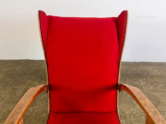 Image 1 of Knoll Antimott Fauteuil Wing Chair 1950 Loungestoel Midden Eeuw