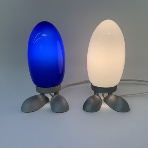 2x Postmoderne IKEA 1990's Ei Fjorton lampen door Tatsuo Konno