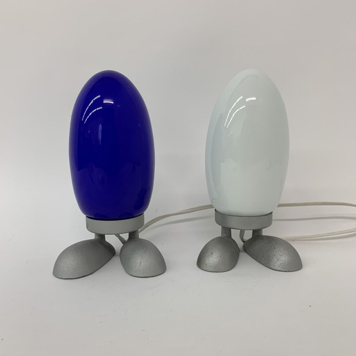 2x Postmoderne IKEA 1990's Ei Fjorton lampen door Tatsuo Konno