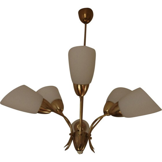 Image 1 of Vintage kroonluchter in de vorm van een bloem 1980