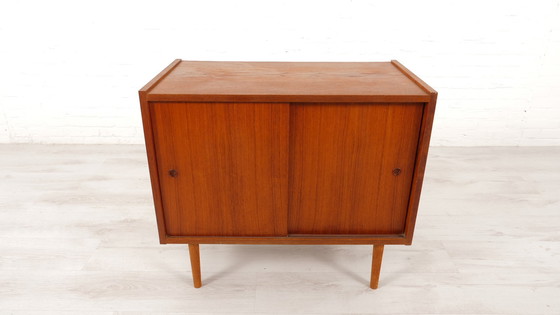 Image 1 of Vintage Kastje Met Schuifdeuren | Ps System | Audiomeubel | Teak | 80 Cm