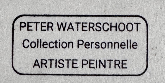 Image 1 of Peter Waterschoot 1969-2022 Abstract schilderij van zeer hoge kwaliteit