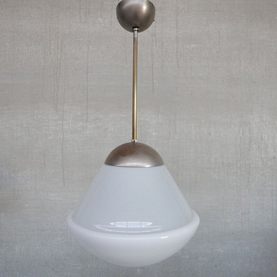 Image 1 of Vintage Duitse opaline hanglamp van Kandem, jaren 1930