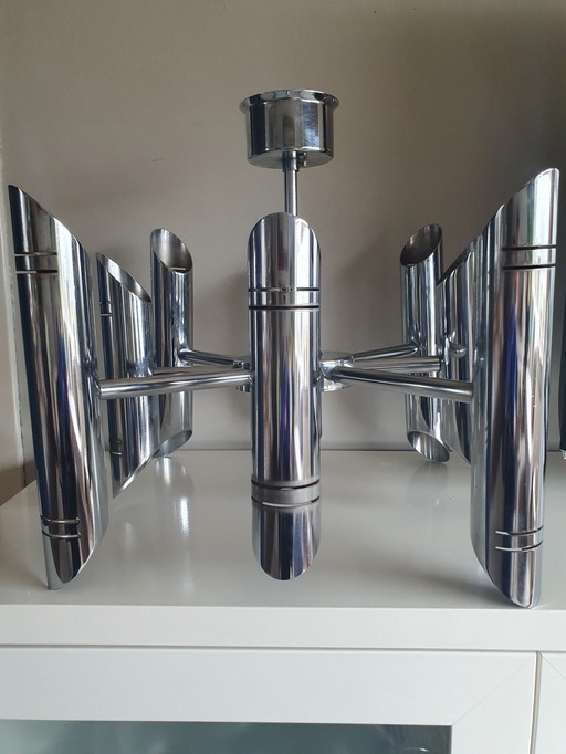 Spage Age Buizen Hanglamp Met 16 Lichtpunten,Van Goffredo Reggiani.Rond 1970 Italiei