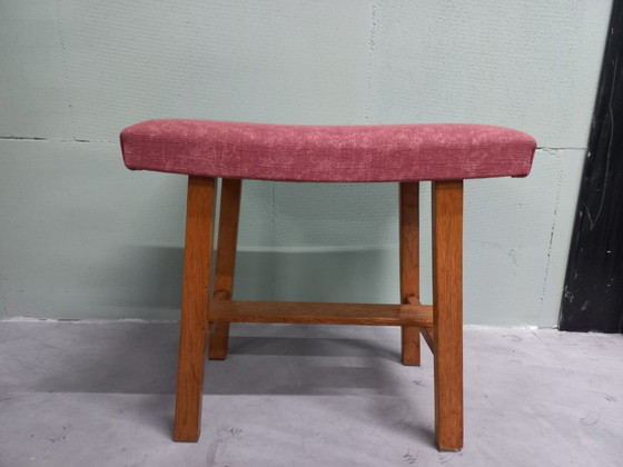Image 1 of Vintage Scandinavische Stijl Jaren 60/70 Bijzetkrukje/Voetenbankje