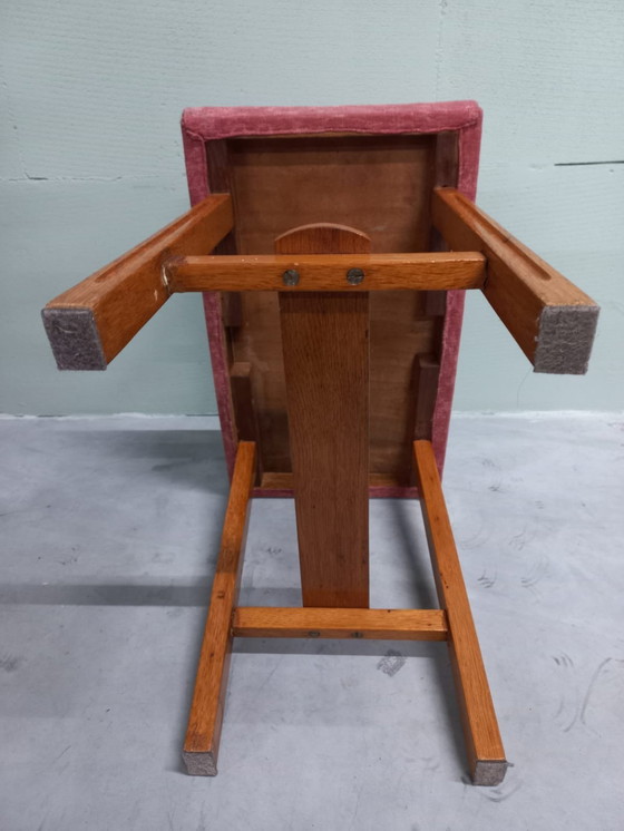 Image 1 of Vintage Scandinavische Stijl Jaren 60/70 Bijzetkrukje/Voetenbankje