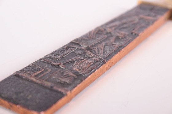 Image 1 of Oude Vintage Brievenopener met bewerkte handgreep,Denemarken