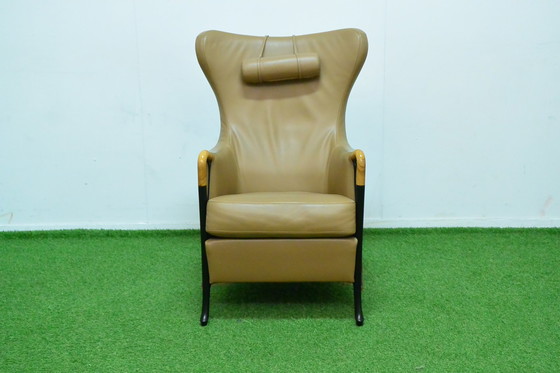 Image 1 of Leren  Giorgetti Progetti Wing design fauteuil