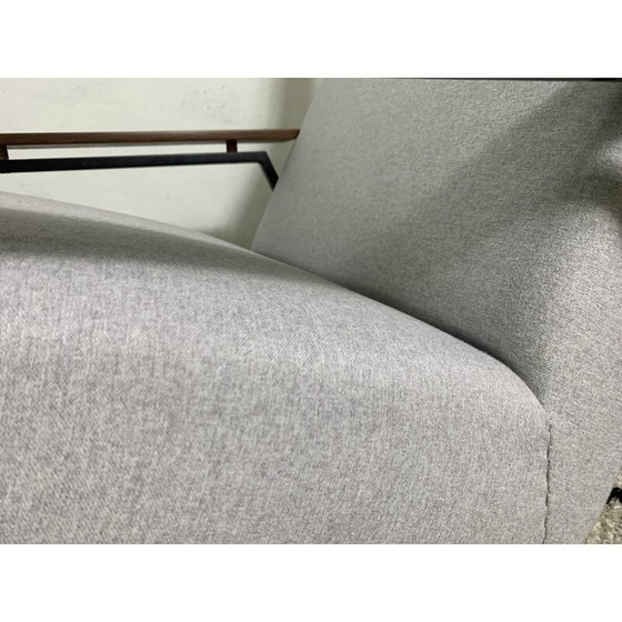 Image 1 of Vintage fauteuil in walnoothout en zwart metaal van Rob Parry voor Gelderland, 1950