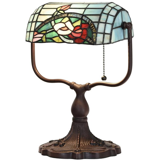 Tiffany stijl getint glazen bloem lamp. Vintage