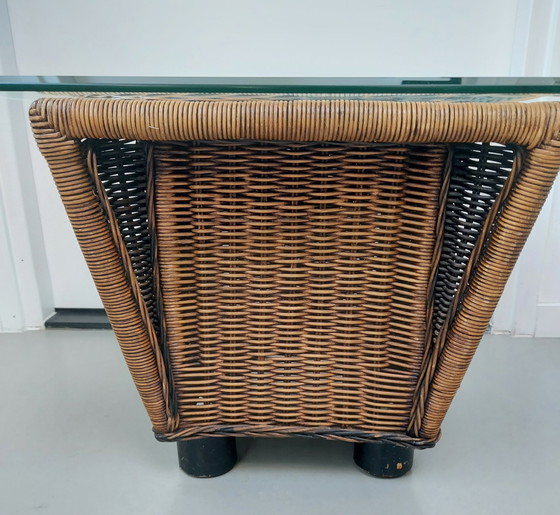 Image 1 of Vintage Rotan Bijzettafeltje